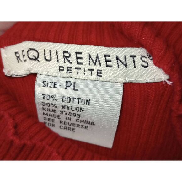 Vintage requirements red beaded sleeveless sweater size petite large - Picture 4 of 4